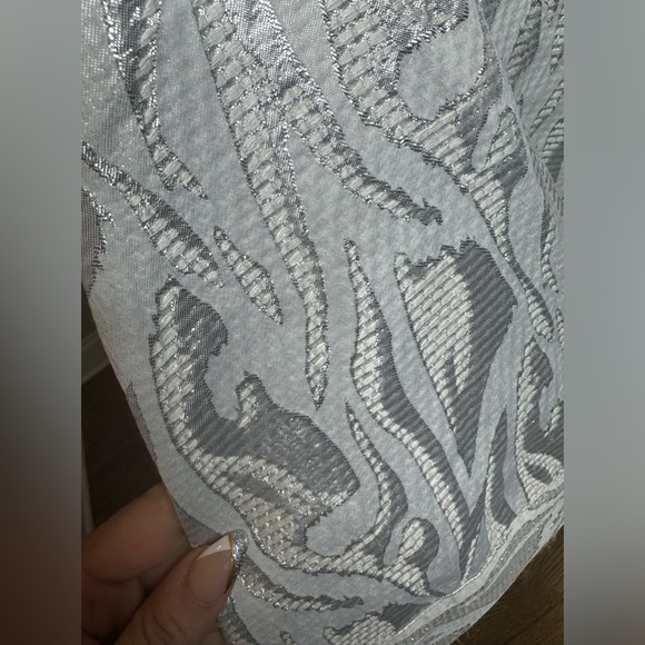 162- GUC Bebe white silver dress. - Picture 5 of 7